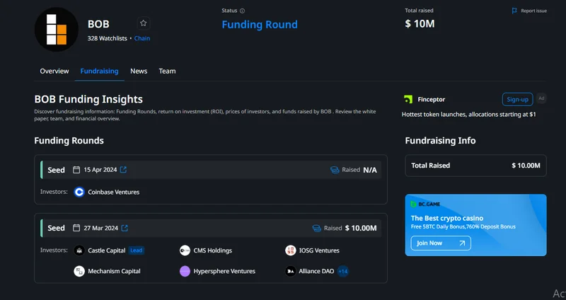 BOB Token Launch: What We Know and the Bitcoin Connection